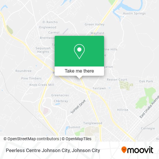 Peerless Centre Johnson City map