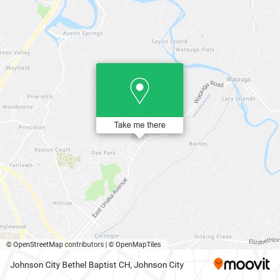 Mapa de Johnson City Bethel Baptist CH