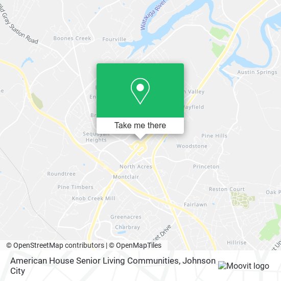 American House Senior Living Communities map