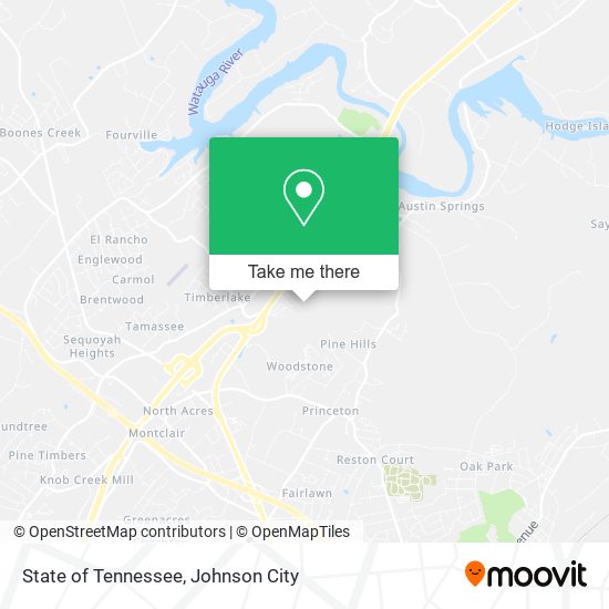 State of Tennessee map