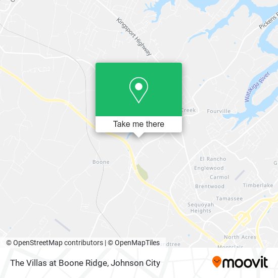 The Villas at Boone Ridge map
