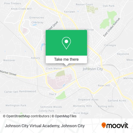 Mapa de Johnson City Virtual Academy