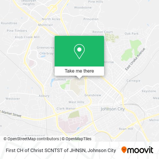 First CH of Christ SCNTST of JHNSN map