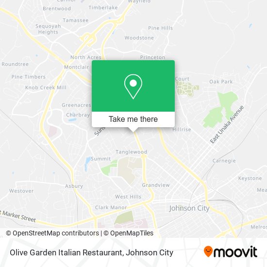 Mapa de Olive Garden Italian Restaurant