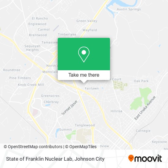 State of Franklin Nuclear Lab map