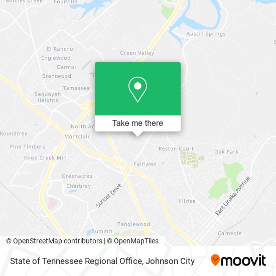 Mapa de State of Tennessee Regional Office
