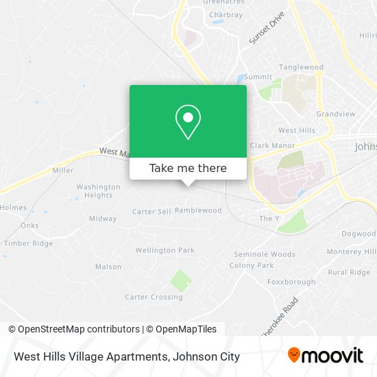 Mapa de West Hills Village Apartments