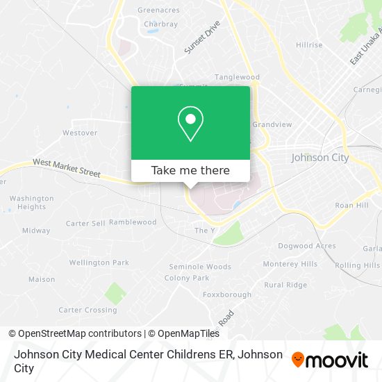 Johnson City Medical Center Childrens ER map