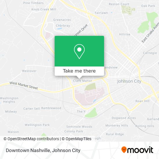 Mapa de Downtown Nashville
