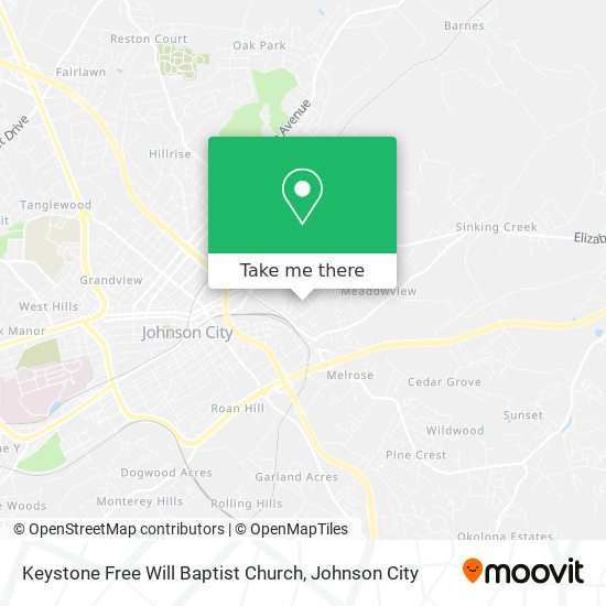 Keystone Free Will Baptist Church map