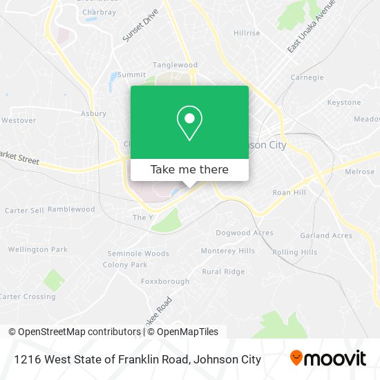 Mapa de 1216 West State of Franklin Road