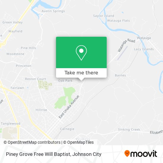 Piney Grove Free Will Baptist map