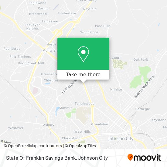 State Of Franklin Savings Bank map