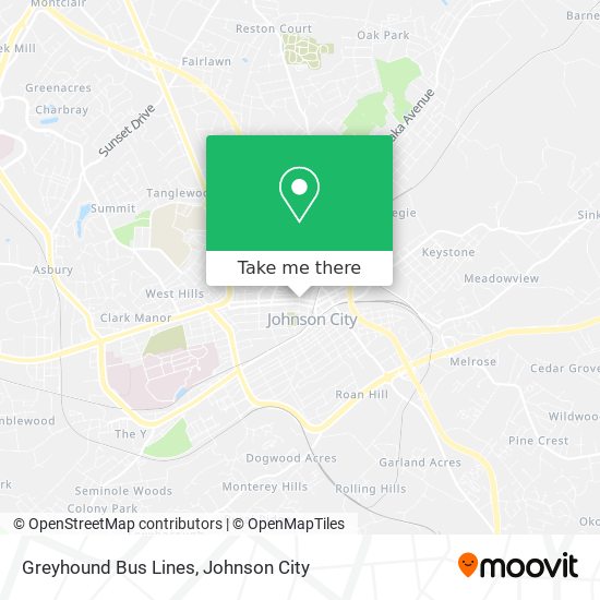 Mapa de Greyhound Bus Lines