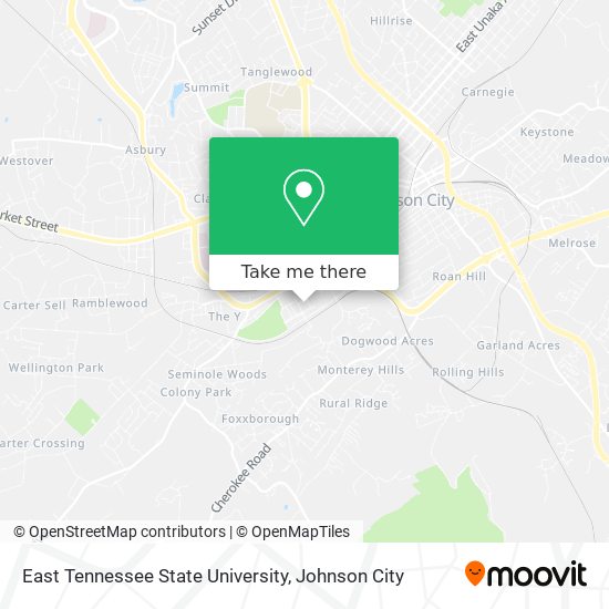 East Tennessee State University map