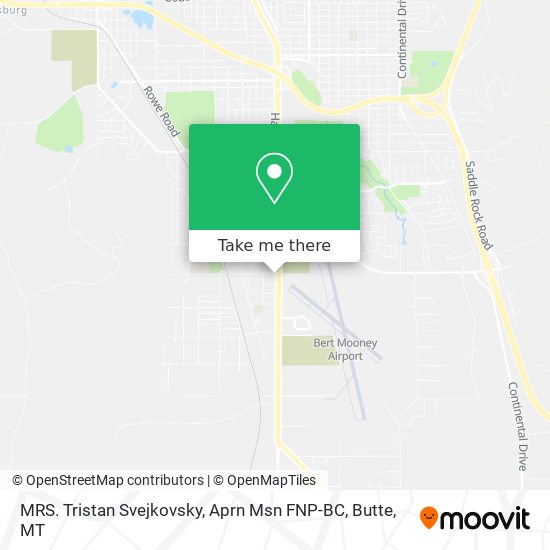Mapa de MRS. Tristan Svejkovsky, Aprn Msn FNP-BC
