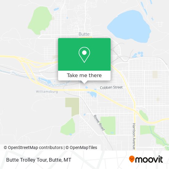 Butte Trolley Tour map