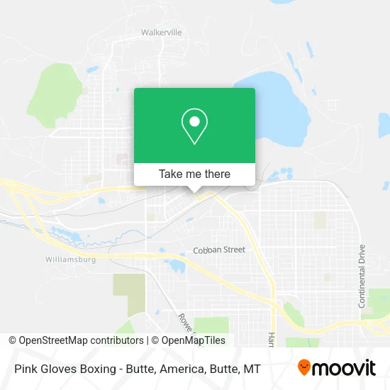 Pink Gloves Boxing - Butte, America map