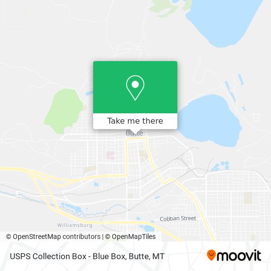 Mapa de USPS Collection Box - Blue Box