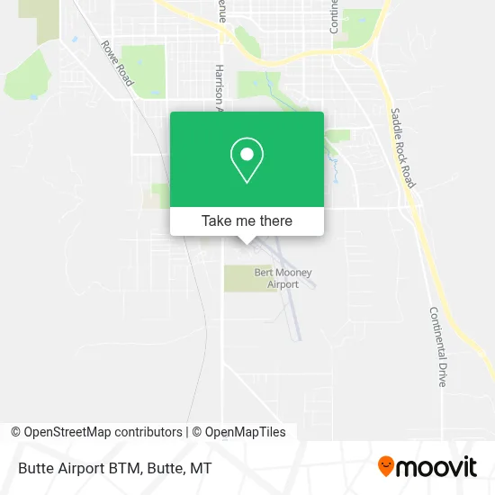 Butte Airport BTM map