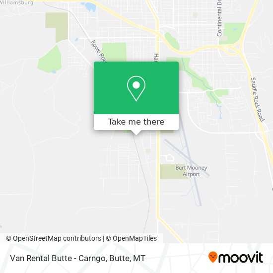 Mapa de Van Rental Butte - Carngo