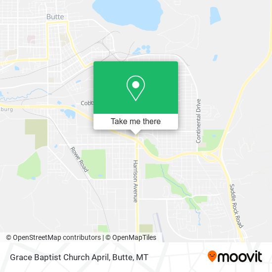 Grace Baptist Church April map