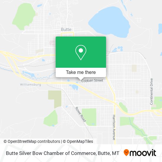 Butte Silver Bow Chamber of Commerce map