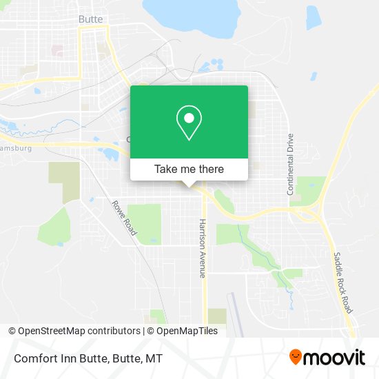 Comfort Inn Butte map