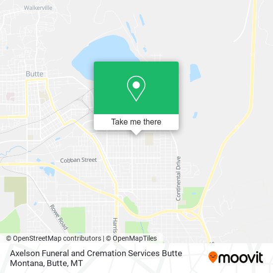 Axelson Funeral and Cremation Services Butte Montana map