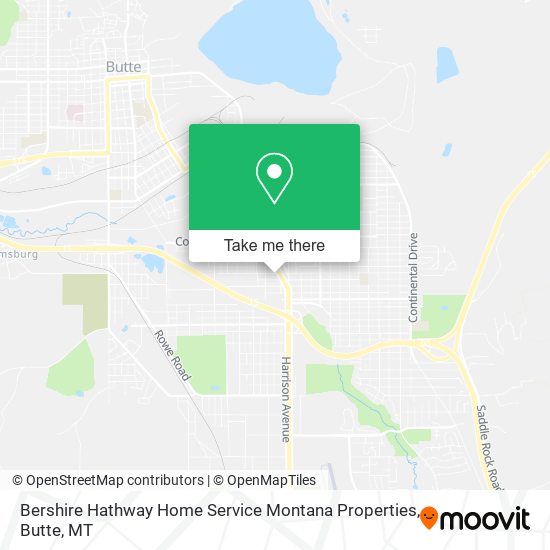 Mapa de Bershire Hathway Home Service Montana Properties