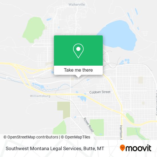 Southwest Montana Legal Services map