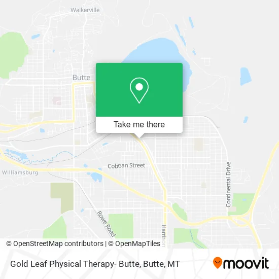 Gold Leaf Physical Therapy- Butte map
