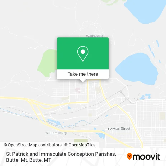 St Patrick and Immaculate Conception Parishes, Butte. Mt map