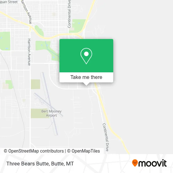Three Bears Butte map