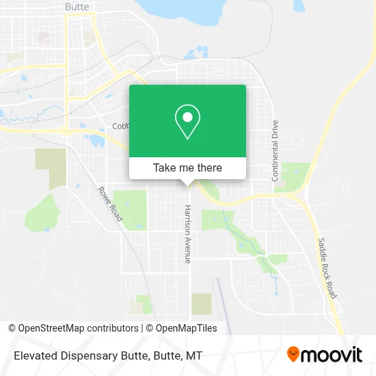 Elevated Dispensary Butte map