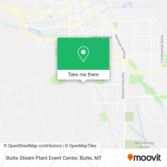 Butte Steam Plant Event Center map