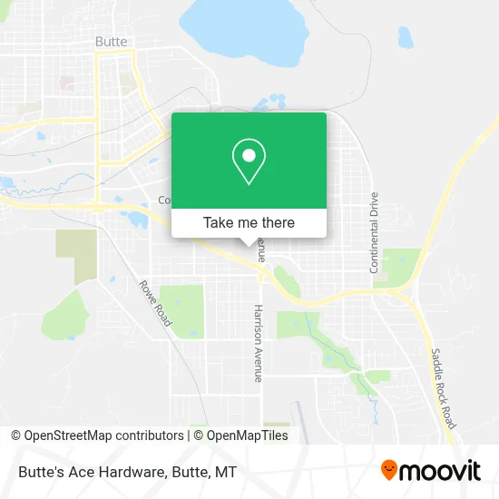 Butte's Ace Hardware map