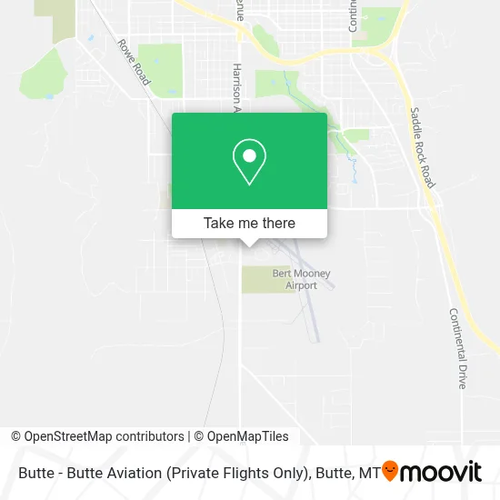 Butte - Butte Aviation (Private Flights Only) map