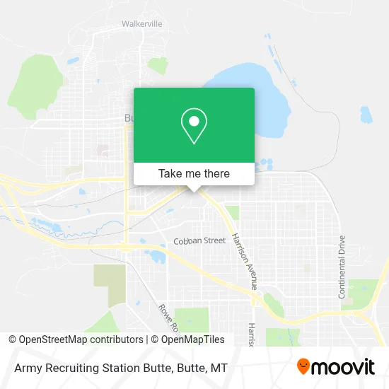 Army Recruiting Station Butte map