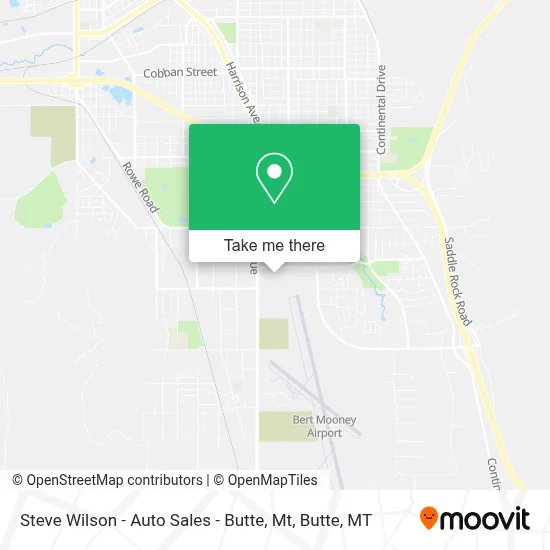 Steve Wilson - Auto Sales - Butte, Mt map