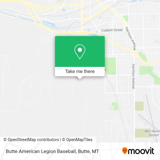 Butte American Legion Baseball map