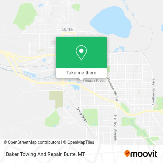 Baker Towing And Repair map