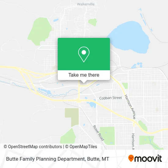 Butte Family Planning Department map
