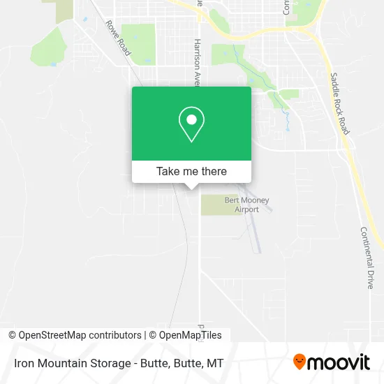 Iron Mountain Storage - Butte map