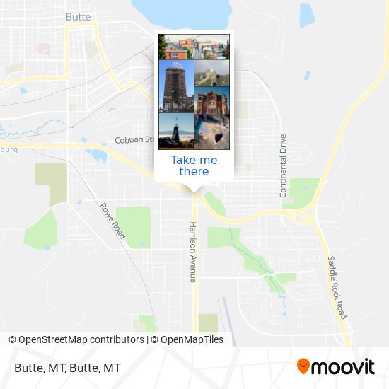 Butte, MT map
