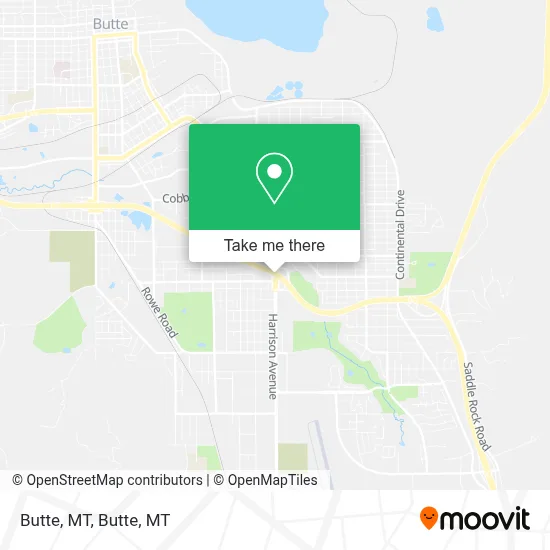 Butte, MT map