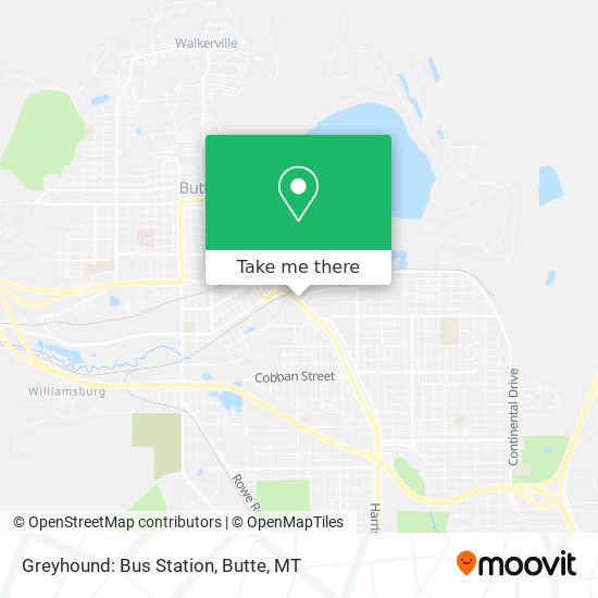 Mapa de Greyhound: Bus Station