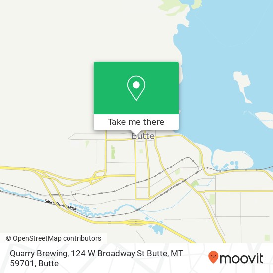 Mapa de Quarry Brewing, 124 W Broadway St Butte, MT 59701