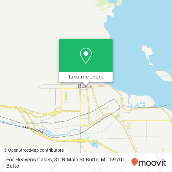 Mapa de For Heaven's Cakes, 31 N Main St Butte, MT 59701