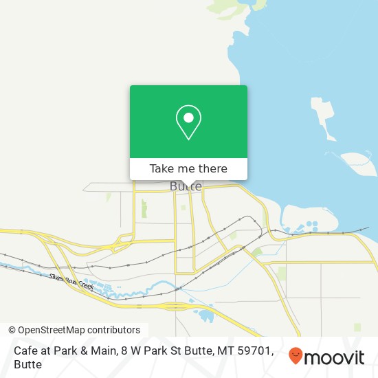 Mapa de Cafe at Park & Main, 8 W Park St Butte, MT 59701